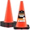 Xpose Safety Traffic Safety Cone, 18 in, PVC Plastic, No Collar, DOT Approved, Orange, 4 pk OTC18-4-X-S - alternate 1