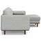 Homeroots 102" Gray Fabric Sofa With Brown Legs 641040 - alternate 4