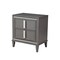 Homeroots 29" Dark Gray Solid Wood and Wood Two Drawer Nightstand 399260 - alternate 4