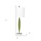 Homeroots 27" Green Metal Table Lamp With White Drum Shade 643327 - alternate 1