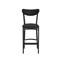 Flash Furniture Wright Barstool w/500 LB. Capacity Black Steel Frame, Black Vinyl Boomerang Back, Black Vinyl Seat XU-DG6V6BKV-BK-GG - alternate 4