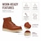 Handpoint Mens 6 in Soft Toe Work Boots-Water Resistant Moc Toe Safety Boots, EH Rated, 9 HVB302-EE-9 - alternate 5