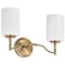 Nuvo Liam, 2 Light Vanity, Burnished Brass, White Opal Glass 60/8202 - alternate 5