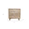 Homeroots 24" Natural Two Drawer Distressed Carved Floral Solid Wood Nightstand 555403 - alternate 6
