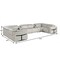 Homeroots Light Gray Italian Leather Power Reclining U Shaped Eight Piece Corner Sectional With Console 634665 - alternate 7
