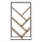 Homeroots 60" Taupe Metal Five Tier Geometric Bookcase 489787 - alternate 4