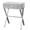Homeroots 22" Silver And Gray Wood And Metal End Table With Drawer 333132 - alternate 1