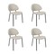 Manhattan Comfort Haven Metal Vegan Leather Side Chair in Stone Gray - Set of 4 DC1536-1 - alternate 6