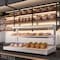 Koolmore 40 in. Glass Countertop Dry Bakery Display Case with Two Shelves and Bamboo Trays, 5.3 cu. ft. DC-53C-B - alternate 4