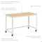 Space Solutions Desk, 23.88 in D X 30 in H, 47.45 in W X Steel, White / Maple 24973 - alternate 6