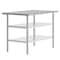 Flash Furniture Reese 30x48 Portable Work Table, Stainless Steel Top Shelf and 2 Adjstbl Glvnzd Steel Undershelves NH-WT-GU-3048-GG - alternate 1