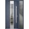 Vdomdoors Steel Door Deux 5755 Gray Graphite Sidelight Exterior Window Stainless Inserts Single Modern Painte DEUX5755EXD-GRE-W36+14 x H80-Left-hand Inswing - alternate 3