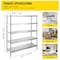 Vevor Shelving Unit Storage Shelves 60x18.5Inch 5-Tier Stainless Steel Kitchen Shelves BXGHJ5C60X18.5YC1V0 - alternate 6