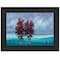 Homeroots Two Red Trees 2 Black Framed Print Wall Art 405599 - alternate 4
