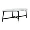 Homeroots 50" Clear And Black Glass And Steel Oval Coffee Table 520968 - alternate 7