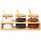Basicwise 3-Piece Glass Containers with Bamboo Lids and Tray Holder - Decorative Storage for QI004709 - alternate 1