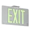 Dual-Lite Photoluminescent Single-Face Brushed Alm Exit Sign 50FT View Distance DPLPM50SBA - alternate 4