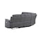 Homeroots Gray Faux Leather Reclining Curved Corner Sectional With Console 564419 - alternate 11