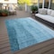 Homeroots 9' X 12' Teal Blue Aqua And Blue Ombre Washable Indoor Outdoor Area Rug 581832 - alternate 4