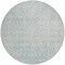 Homeroots 8' Aqua Round Damask Washable Indoor Outdoor Area Rug 607676 - alternate 6