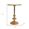 Homeroots 22" Gold Aluminum Round Pedestal End Table 634162 - alternate 3