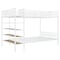Homeroots White Twin Over Full Industrial Metal Bunk Bed With Shelves 592812 - alternate 4