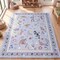 Jonathan Y Catmosphere Festive Feline Floral Border Non-Slip Machine-Washable Gray 9 ft. x 12 ft. Area Rug ANM100D-9 - alternate 4