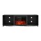 Homeroots 70in Black Wood Fireplace Entertainment Center With Fireplace 723796 - alternate 1