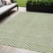 Homeroots 5' X 8' Green And Ivory Chevron Washable Indoor Outdoor Area Rug 596262 - alternate 1