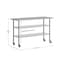 Flash Furniture Reese SS Work Table 24in. x 60in. w/2 Undershelves and 4 Casters, Heavy Duty Food Prep Worktable NH-WT-GU-2460-CAS-GG - alternate 4