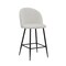 Homeroots Set of Two 26" White and Black Fabric and Metal Low Back Counter Height Bar Chairs, 2PK 555079 - alternate 4
