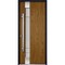 Vdomdoors Steel Door Deux 1713 Natural Oak Stainless Inserts Single Modern Painted DEUX1713EXD-OAKW-W36 x H80-Right-hand Inswing - alternate 3