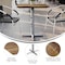 Flash Furniture Commercial All-Weather 24x30 Natural HPL Tabletop with Silver X Base ST-REC2430-NAT-T2222S-GG - alternate 4