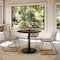 Flash Furniture Acadia 36 in Round Tabletop with TopGuard HPL Technology in Dark Brown with 24 in ST-RD36-WBR-TR24-GG - alternate 4