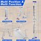 Wrightmaster 20ft Reach Aluminum Multi-Position Ladder w/ Wheels and Stabilizer Bar, 330 lbs. Load Capacity Blue ZOR-20FT-BU - alternate 5
