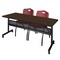 Regency Kobe Flip-Top Privacy Nesting Table W/ 2 M Stack Chairs, 72 in W, 30 in L, Neo Walnut MKFTM7230NW47BY - alternate 1