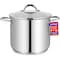 Bakken-Swiss Deluxe 12-Quart Stainless Steel Stockpot with Tempered Glass Lid, Heavy Duty BKSSQ12 - alternate 1