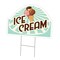Signmission Ice Cream 3 Yard Sign & Stake outdoor plastic coroplast window, C-DC-1216-Ice Cream 3 C-DC-1216-Ice Cream 3 - alternate 1
