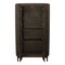 Homeroots 48in Espresso and Black Solid Wood and Iron Accent Cabinet With Four Doors 619968 - alternate 1