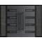 Vdomdoors Front Exterior Prehung Aluminum Double Doors Ronex0131 Grey 2 Sidelights Mirrored Clear Glass Entry RONEX0131DEXD-GRE-W14+72+14xH80-LH-I - alternate 1