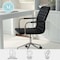 Martha Stewart Taytum Upholstered Office Chair in Black/Polished Nickel CH-142370-BK-MS - alternate 6