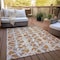Homeroots 10' X 14' Copper And Ivory Abstract Washable Indoor Outdoor Area Rug 614154 - alternate 5