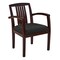 Office Star Kenwood Collection Wood Back Guest Chair, Black/Mahogany KEN77MAH-3 - alternate 1