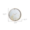 Homeroots 2" Round Gold And White Wood Analog Wall Clock 401312 - alternate 4