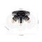 Jonathan Y Iris 11.5" 3-Light Farmhouse Rustic Iron/Glass LED Semi Flush Mount, Oil Rubbed Bronze/Clear JYL7568A - alternate 5