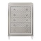 Homeroots Champagne Toned Chest With Tapered Acrylic Legs And 5 Drawers 384034 - alternate 1