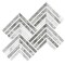 Apollo Tile Toscana 13x16 in. Polished Calacatta Bluette, Thassos White Chevron Mosaic Tile, 5PK APLEML88CV09A - alternate 1