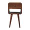 Homeroots 22" Brown Solid Wood One Drawer Nightstand 651476 - alternate 1