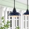 Jonathan Y Jasper 12.25" 1-Light Farmhouse Industrial Indoor/Outdoor Iron LED Pendant, Navy JYL7611C - alternate 9