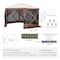 Vevor Pop Up Gazebo Tent Pop-Up Screen Tent 6 Sided Canopy Sun Shelter Brown FY-003 - alternate 5